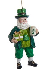 Kurt Adler Irish Santa Christmas Ornament w Beer Stein Mug