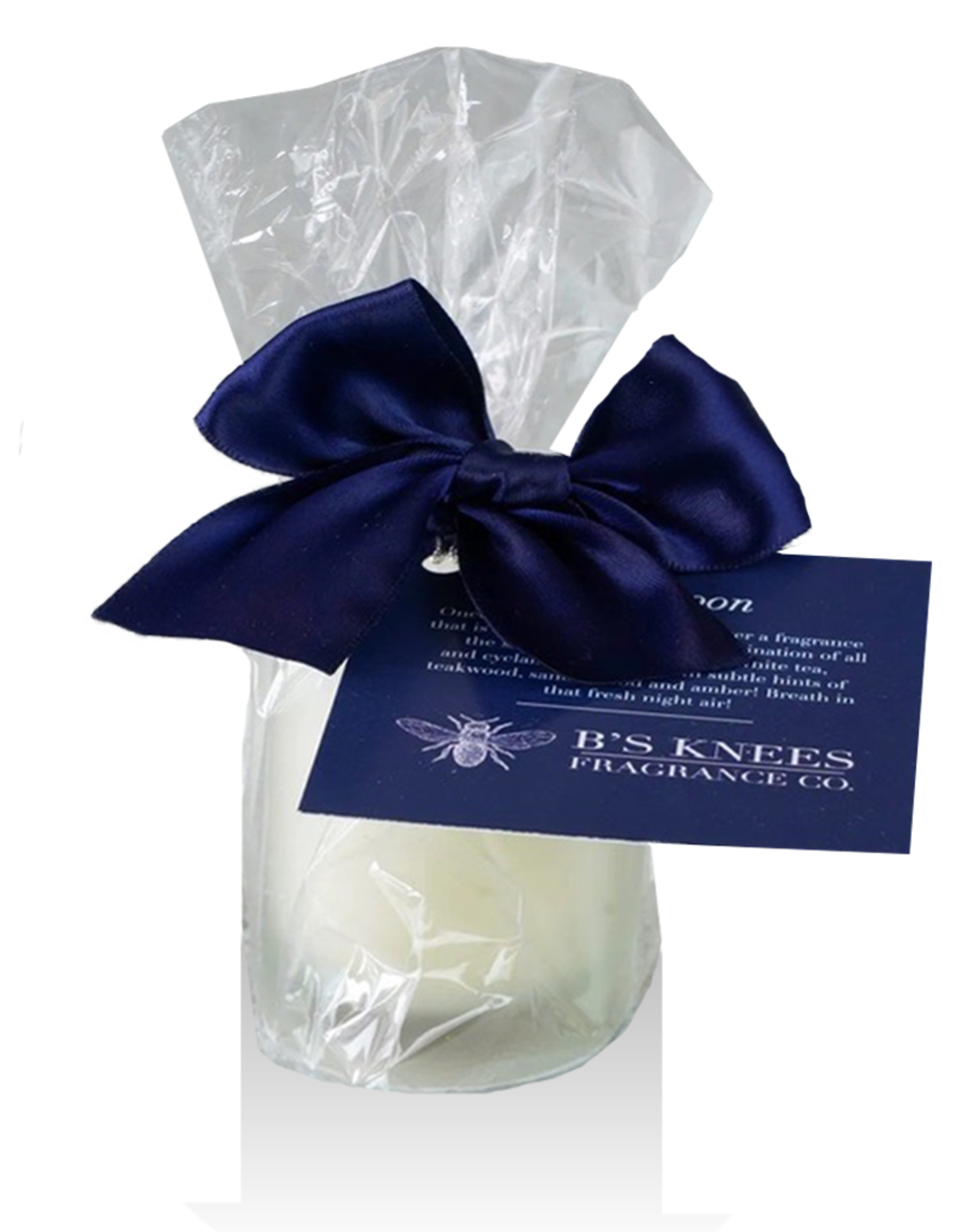 B's Knees Fragrance Candles Votive In White Glass | Blue Moon Scent