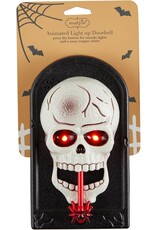 Mud Pie Halloween Door Bells | Animated Light-Up Skull Door Bell