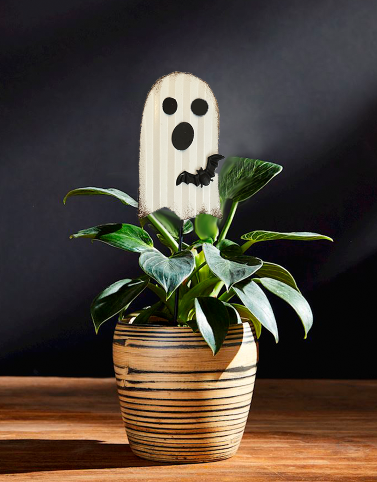 Mud Pie Halloween Plant Stakes | Ghost Plant Pick 14 Inch