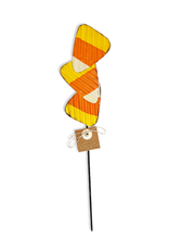 Mud Pie Halloween Plant Stakes | Candy Corn Plant Pick 14 Inch Mud Pie Halloween Plant Stakes | Candy Corn Plant Pick 14 Inch