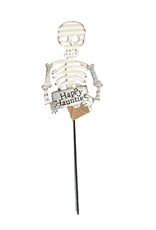 Mud Pie Halloween Plant Stakes | Skeleton Plant Pick 14 Inch