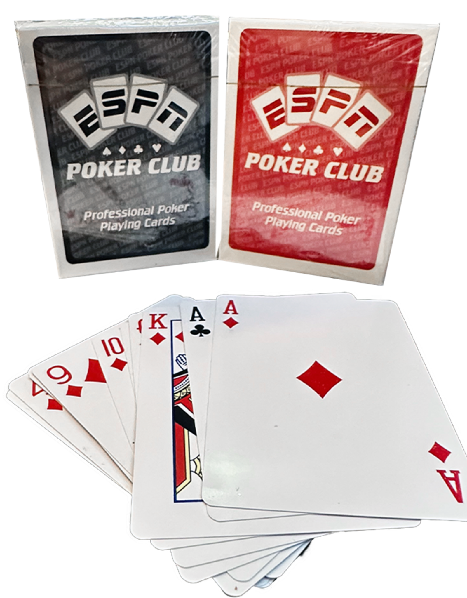 ESPN Professional Poker Playing Cards Set of 2 Decks Red And Black
