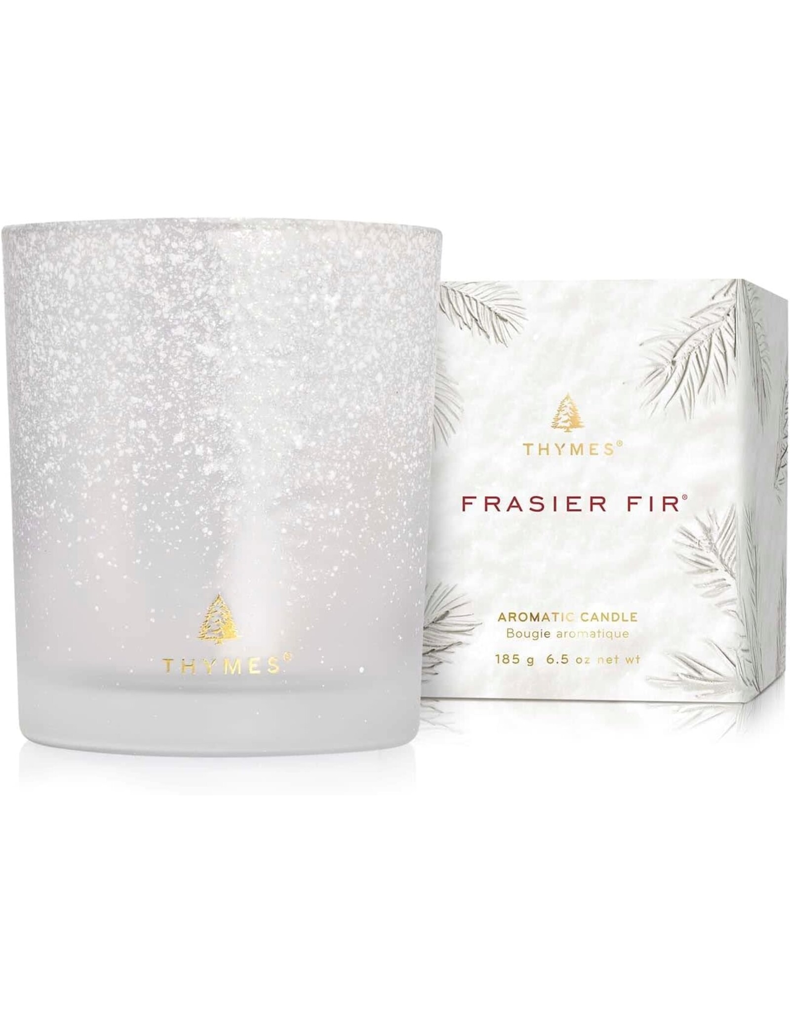 Frasier Fir Candles 6.5oz Glass w Flocked Design