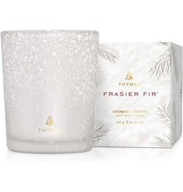 Frasier Fir Candles 2 Oz Glass Votive w Flocked Design