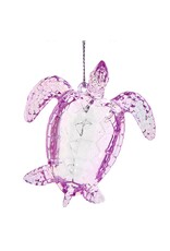 Kurt Adler Iridescent Sea Turtle Ornaments 2.75 Inch Pink