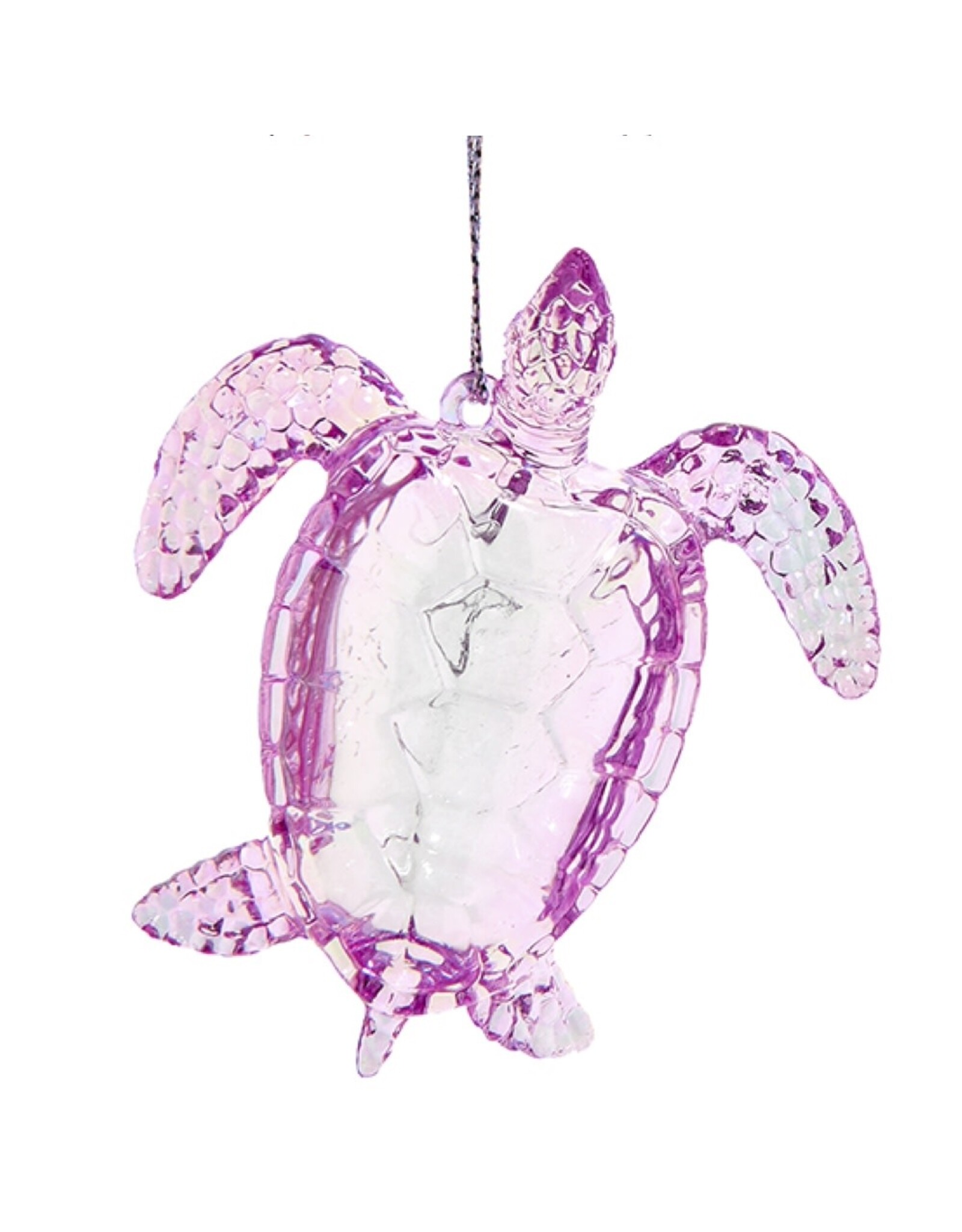 Kurt Adler Iridescent Sea Turtle Ornaments 2.75 Inch Pink