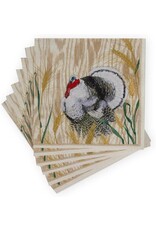 Caspari Thanksgiving Paper Cocktail Napkins 20pk Homestead Turkey
