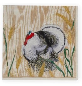 Caspari Thanksgiving Paper Cocktail Napkins 20pk Homestead Turkey
