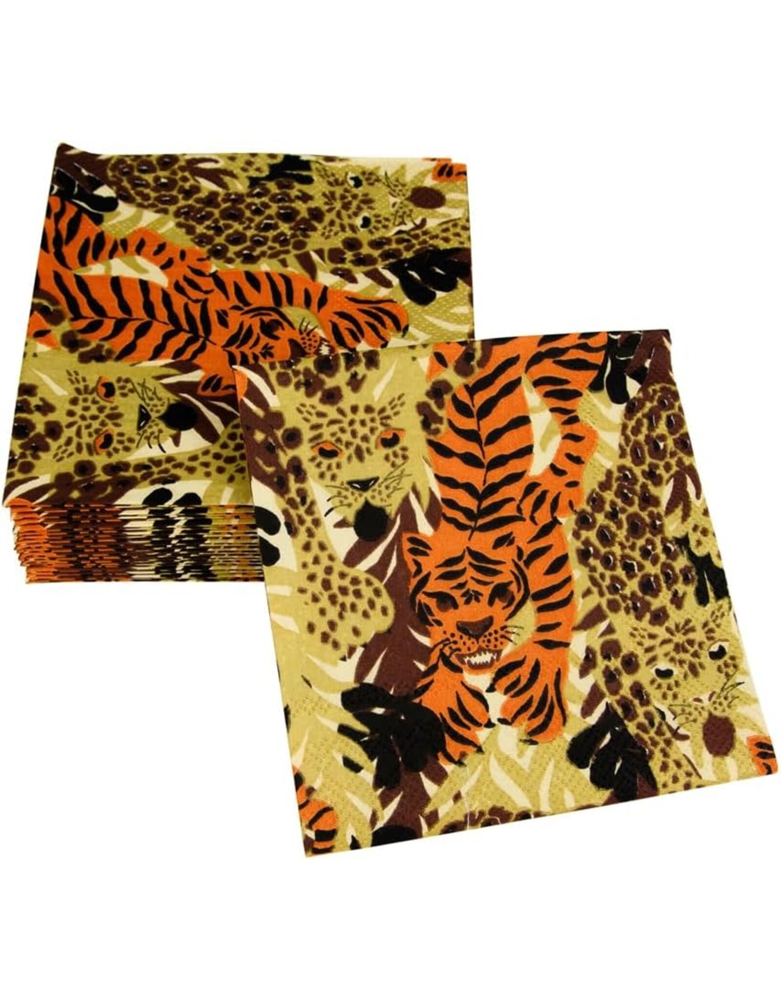 Caspari Paper Cocktail Napkins 20pk Wild Cats