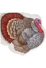 Caspari Fall Thanksgiving Paper Luncheon Napkins 15pk Turkey Die-Cut