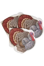 Caspari Fall Thanksgiving Paper Luncheon Napkins 15pk Turkey Die-Cut