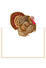Caspari Thanksgiving Dinner Table Place Cards Tent Style 8pk Turkey