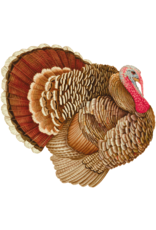 Caspari Thanksgiving Paper Placemats 12pk Turkey Die-Cut