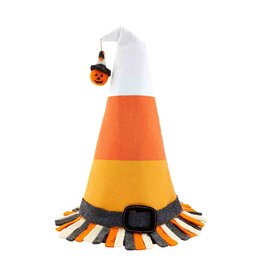 Mud Pie Halloween Decorative Candy Corn Witch Hat Sitter 14H