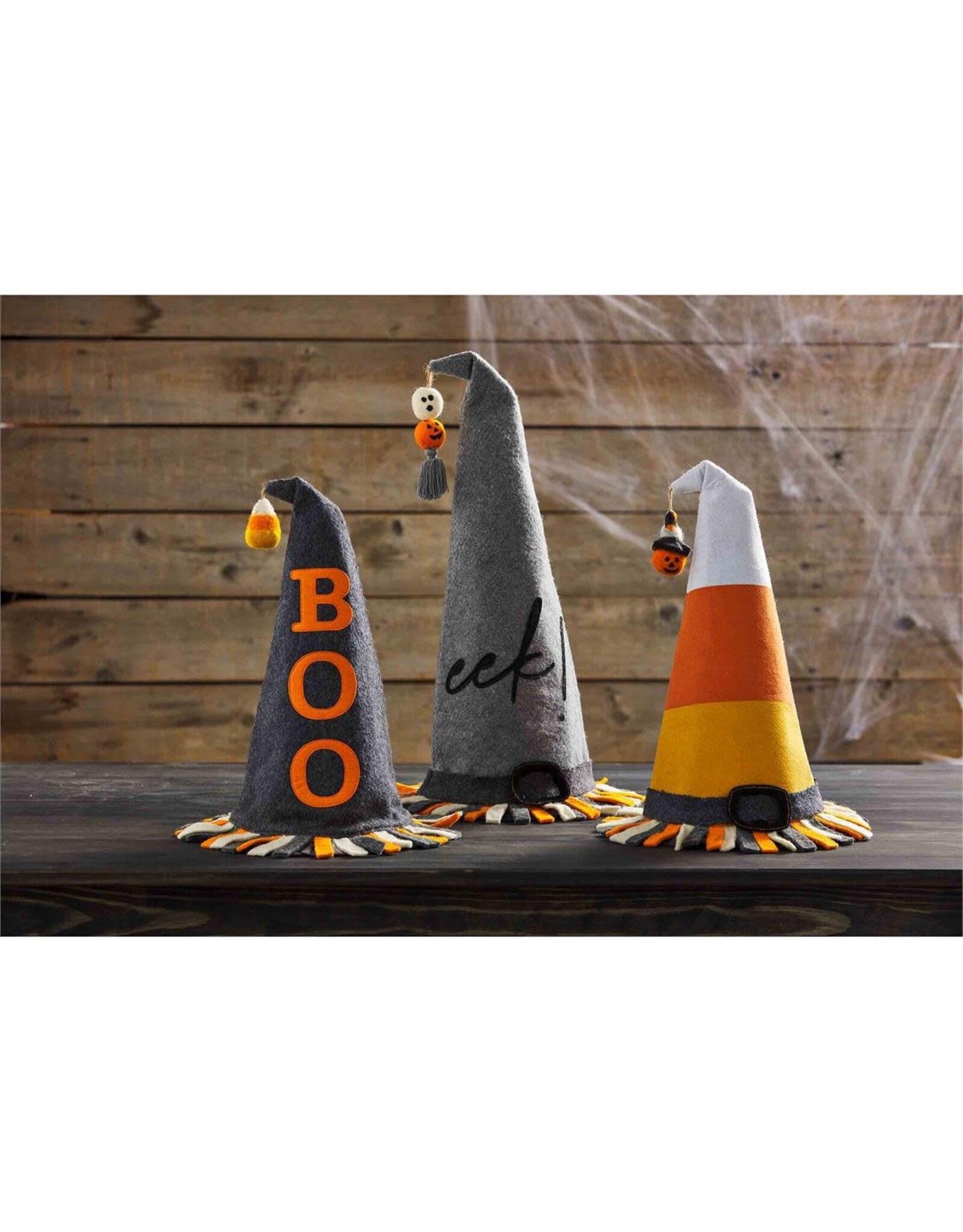 Mud Pie Halloween Decorative Candy Corn Witch Hat Sitter 14H