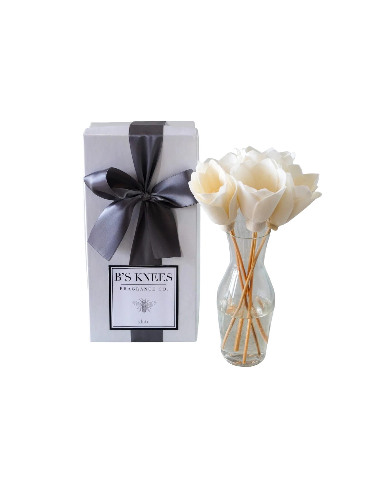 B's Knees Fragrance Diffusers Flower Reed Diffuser | Slate Scent