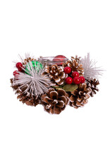 Kurt Adler Christmas Tea Light Candle Holder | Pinecone and Berry