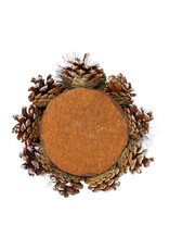 Kurt Adler Christmas Tea Light Candle Holder | Pinecone and Berry