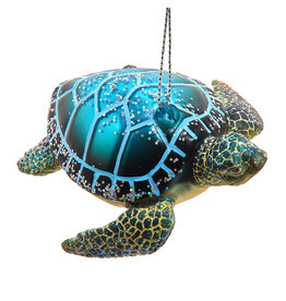 Kurt Adler Glass Sea Turtle Ornament 3.5 Inch