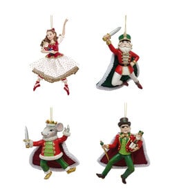 Kurt Adler The Nutcracker Suite Ballet Ornaments Set of 4 Assorted