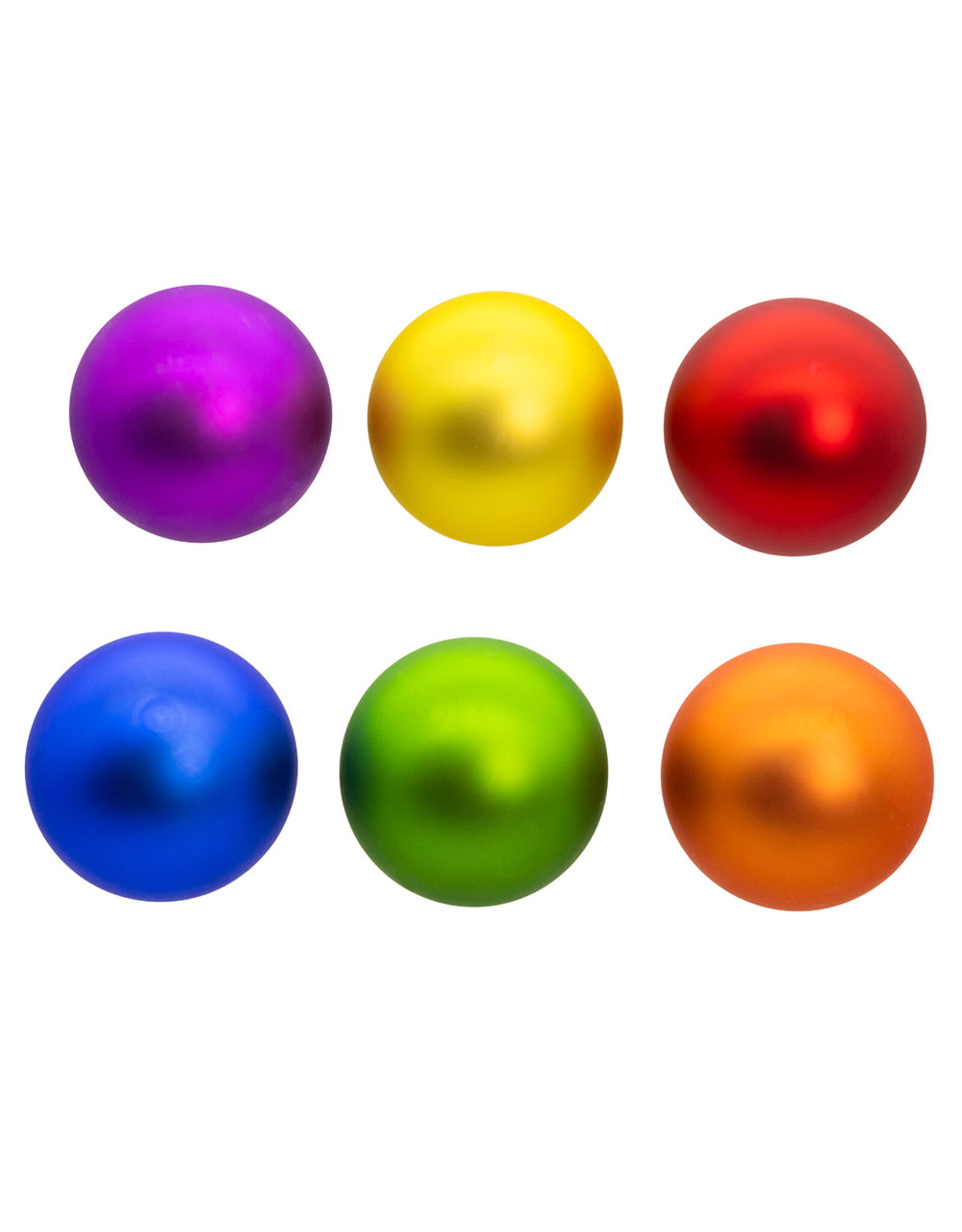 Kurt Adler Glass Matte Rainbow Ball Ornaments 60mm 12pc Set