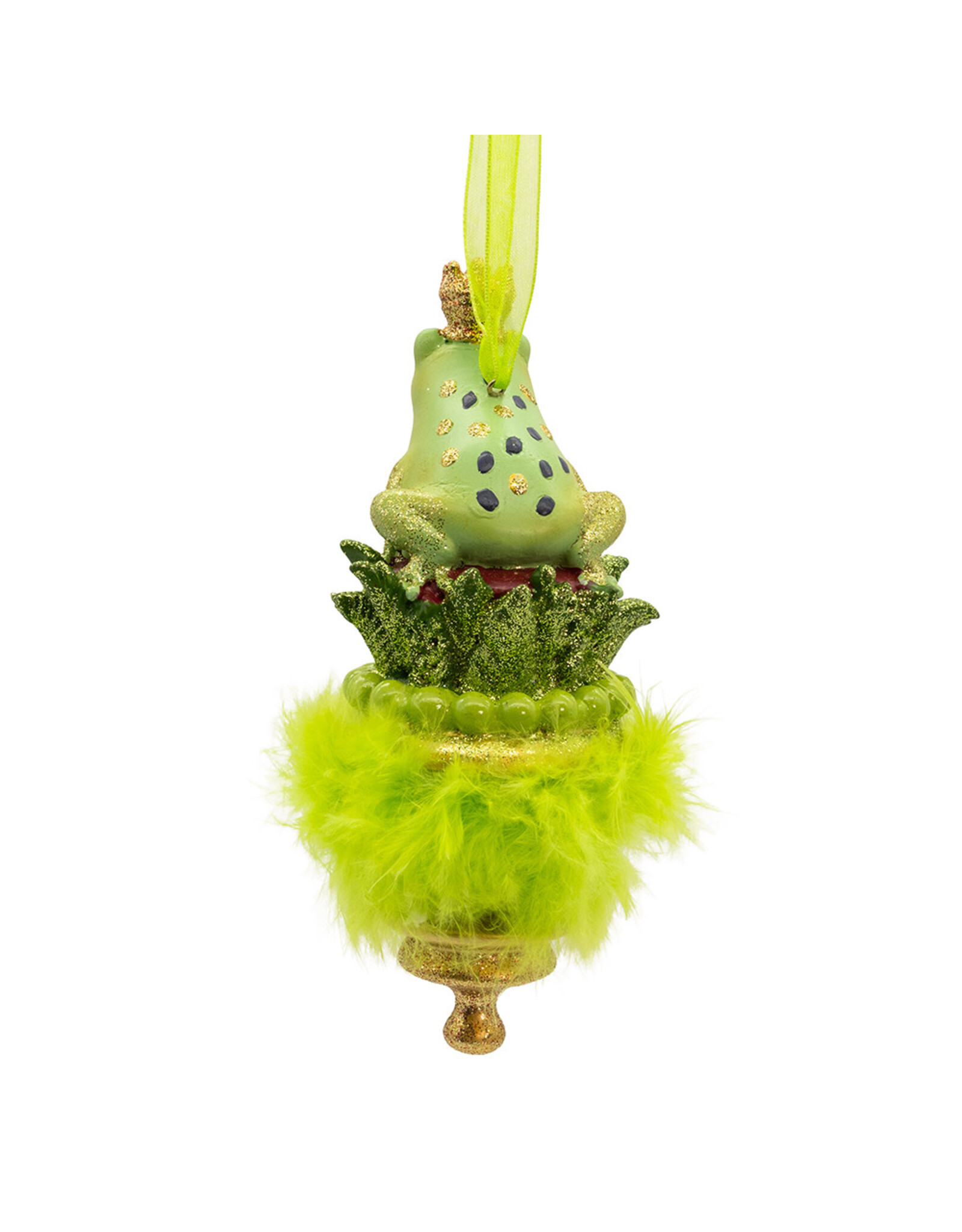 Kurt Adler Holly Hats Frog Prince Hat Ornament 6 Inch