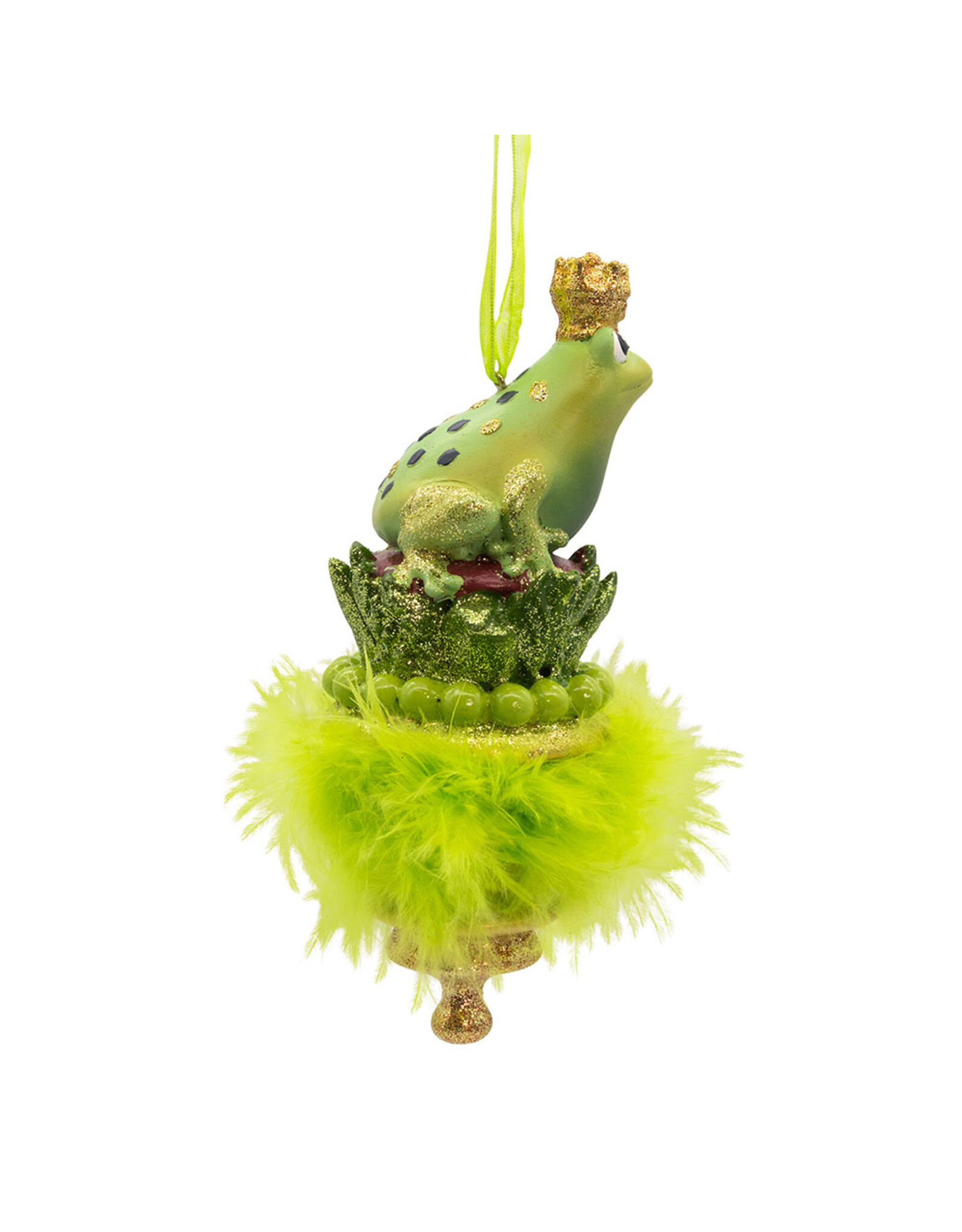 Kurt Adler Holly Hats Frog Prince Hat Ornament 6 Inch