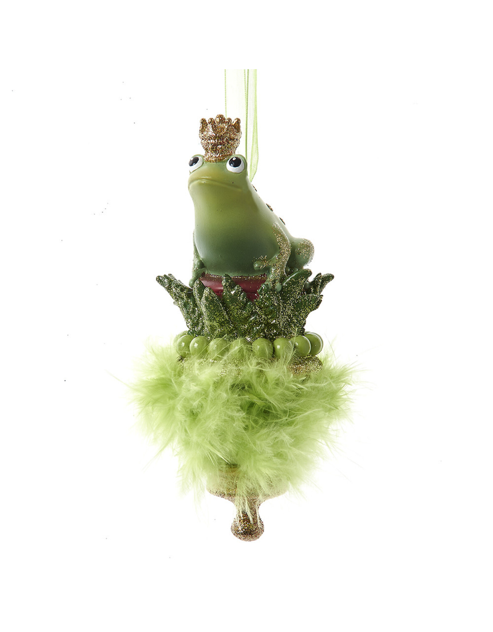 Kurt Adler Holly Hats Frog Prince Hat Ornament 6 Inch