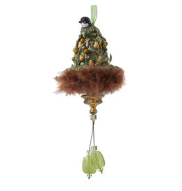 Kurt Adler Holly Hats Partridge In A Pear Tree Ornament 10 Inch
