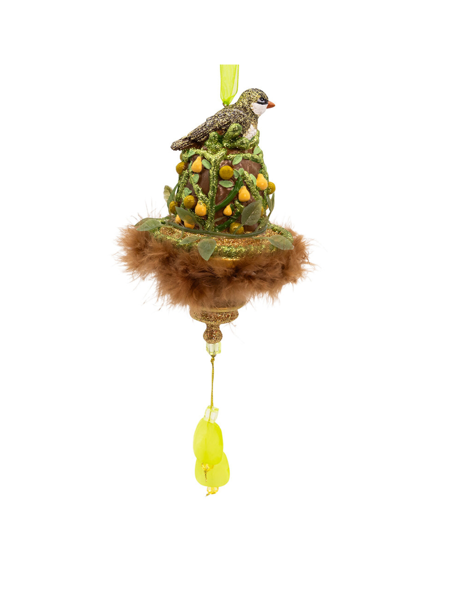 Kurt Adler Holly Hats Partridge In A Pear Tree Ornament 10 Inch