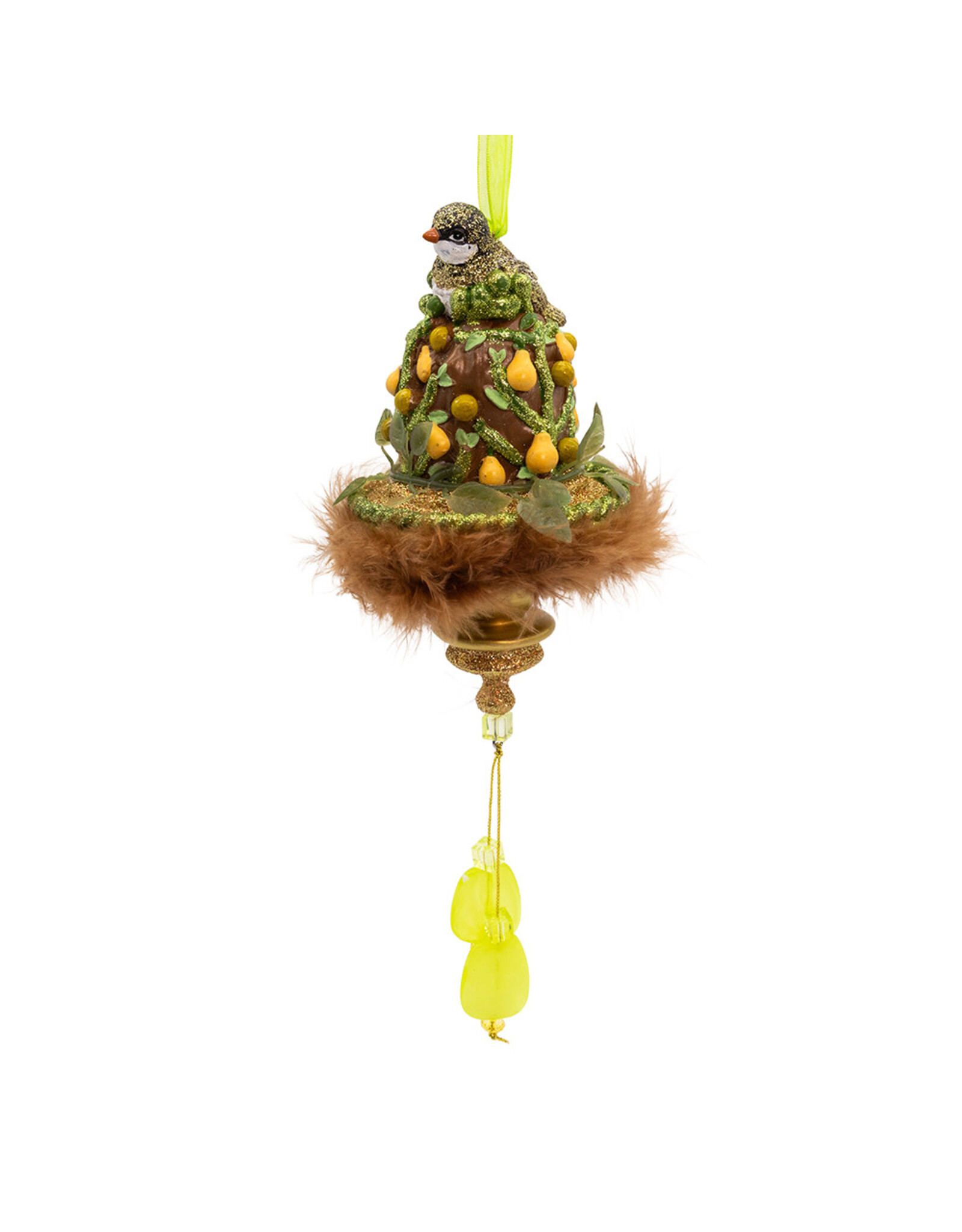 Kurt Adler Holly Hats Partridge In A Pear Tree Ornament 10 Inch