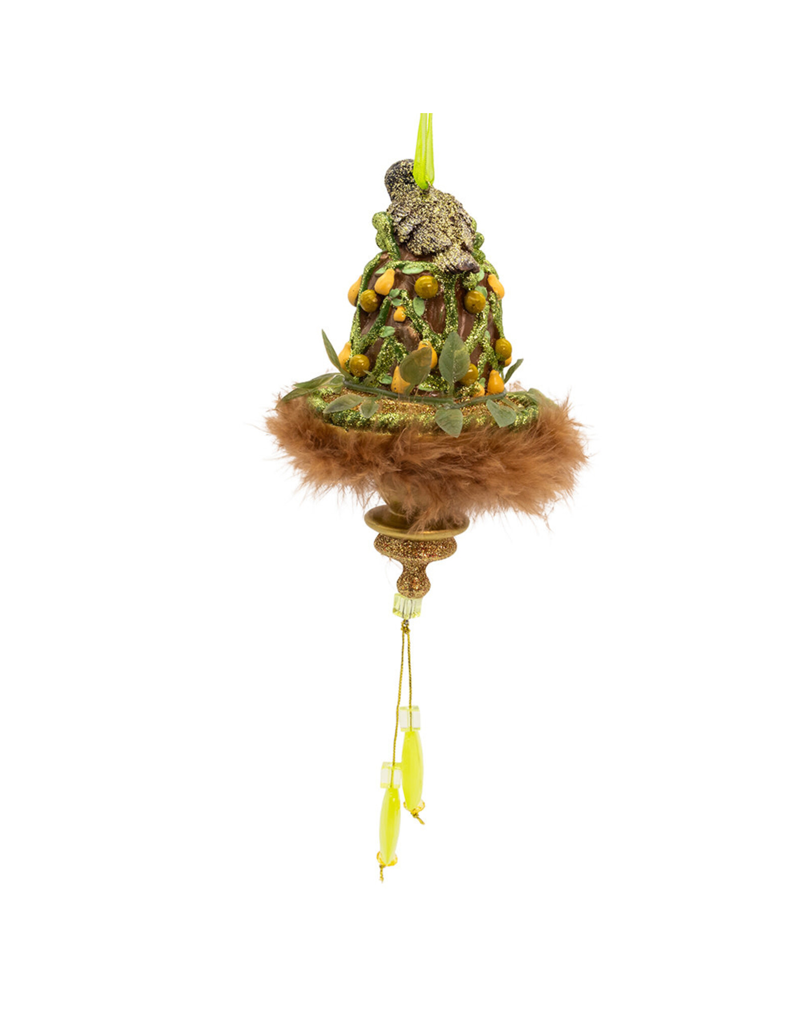 Kurt Adler Holly Hats Partridge In A Pear Tree Ornament 10 Inch