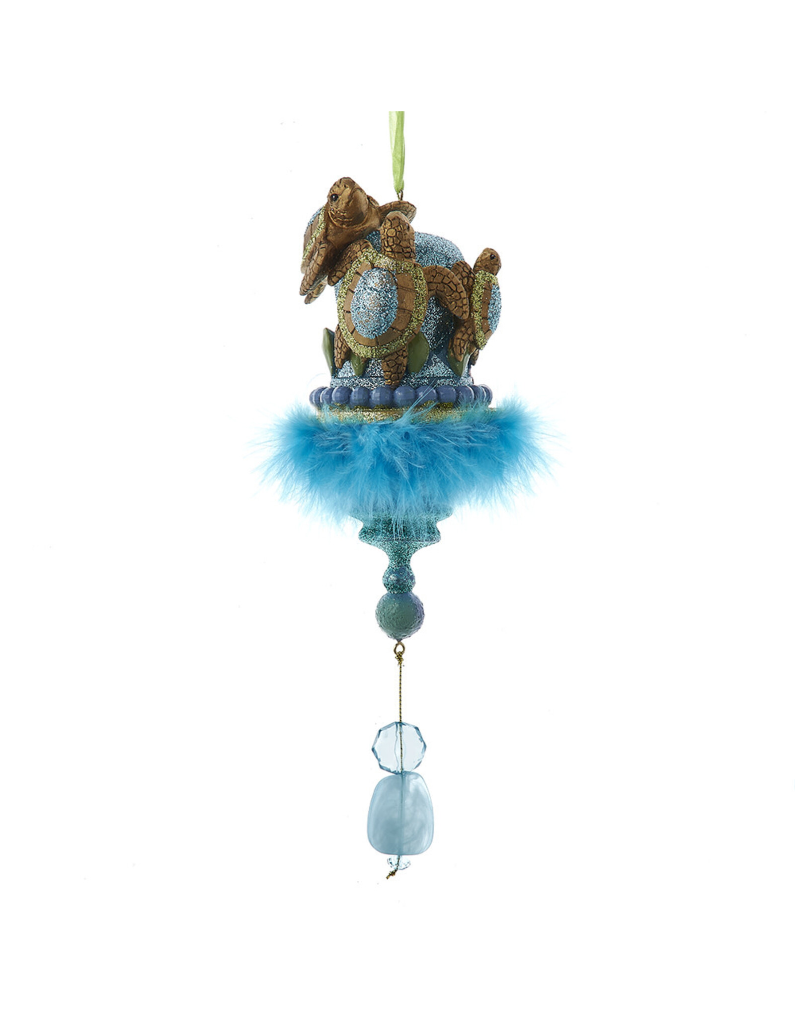 Kurt Adler Holly Hats Sea Turtles Ornament 10 Inch