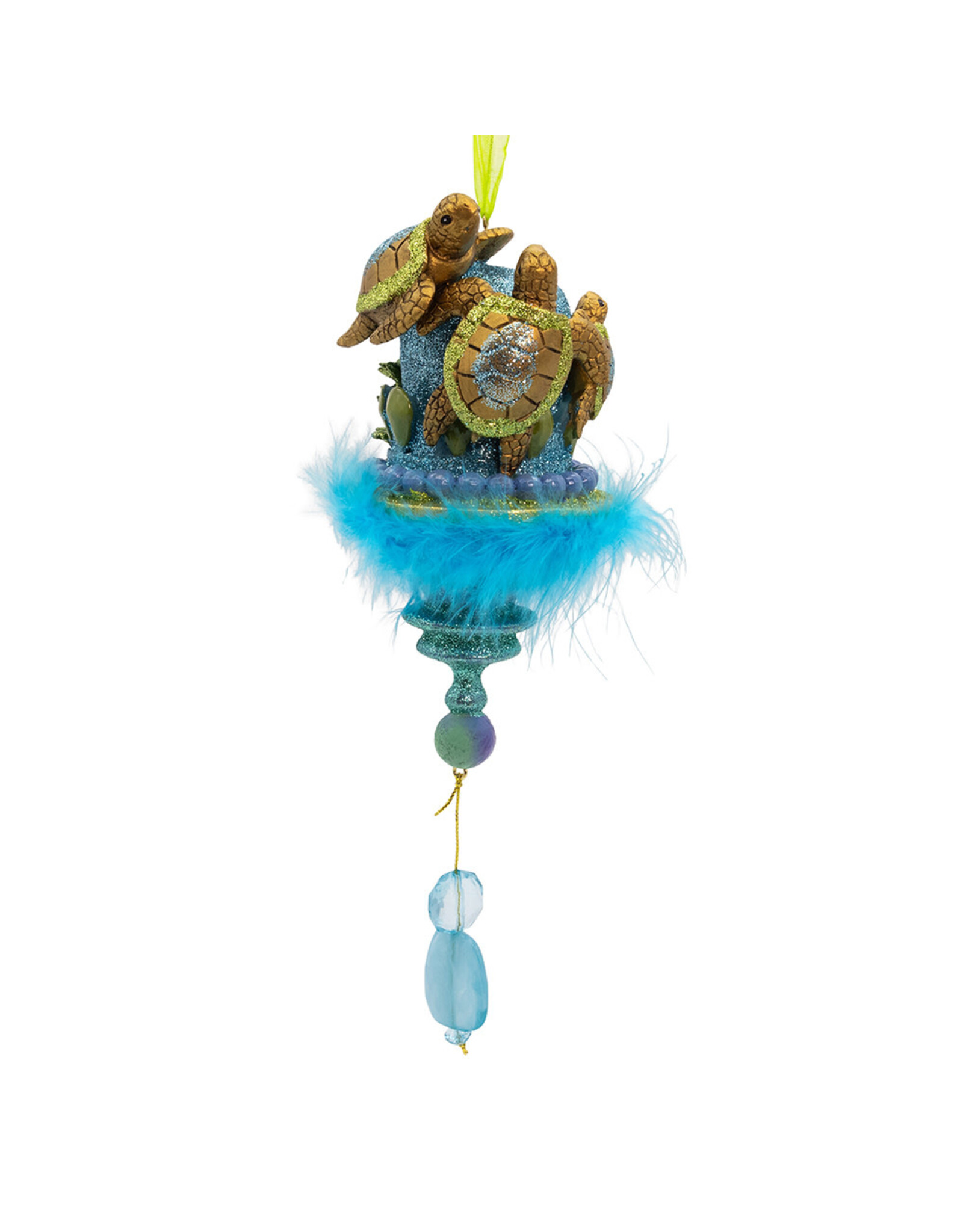 Kurt Adler Holly Hats Sea Turtles Ornament 10 Inch