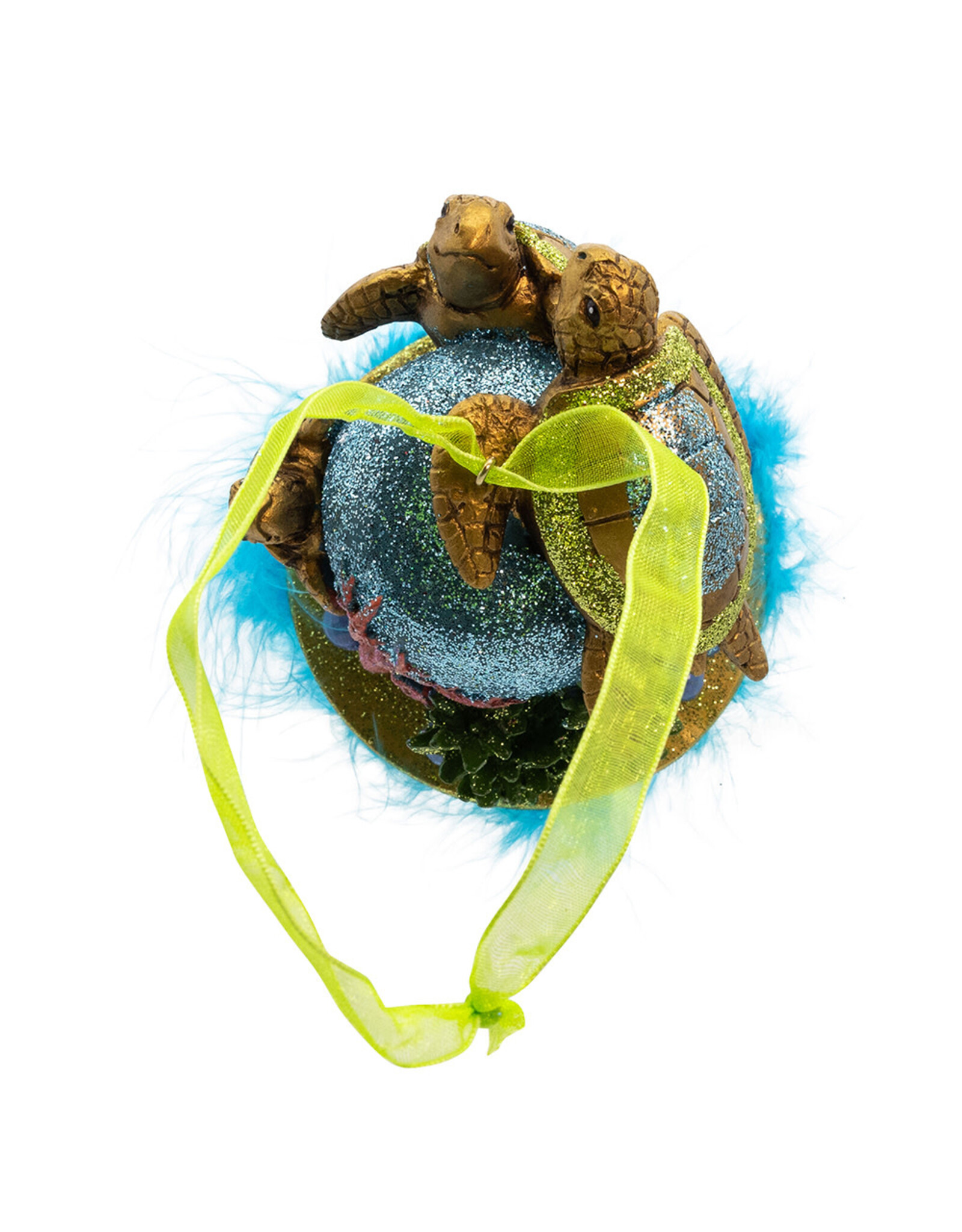 Kurt Adler Holly Hats Sea Turtles Ornament 10 Inch