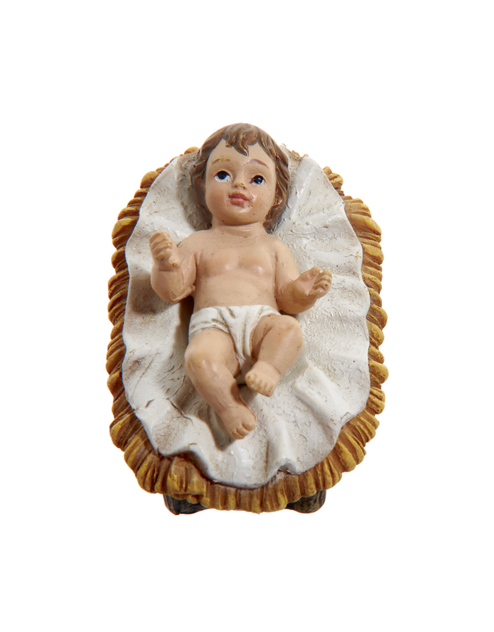 Kurt Adler Baby Jesus Miniature 2 Inch Figurine w Sacred Cradle Set