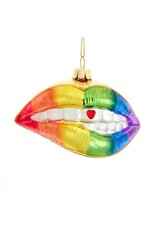 Kurt Adler Noble Gems Glass Pride Color Lips Ornament