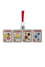 Kurt Adler Noble Gems Glass Mahjong Ornament 3.5 Inch