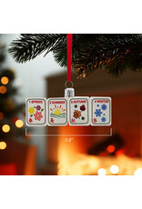 Kurt Adler Noble Gems Glass Mahjong Ornament 3.5 Inch