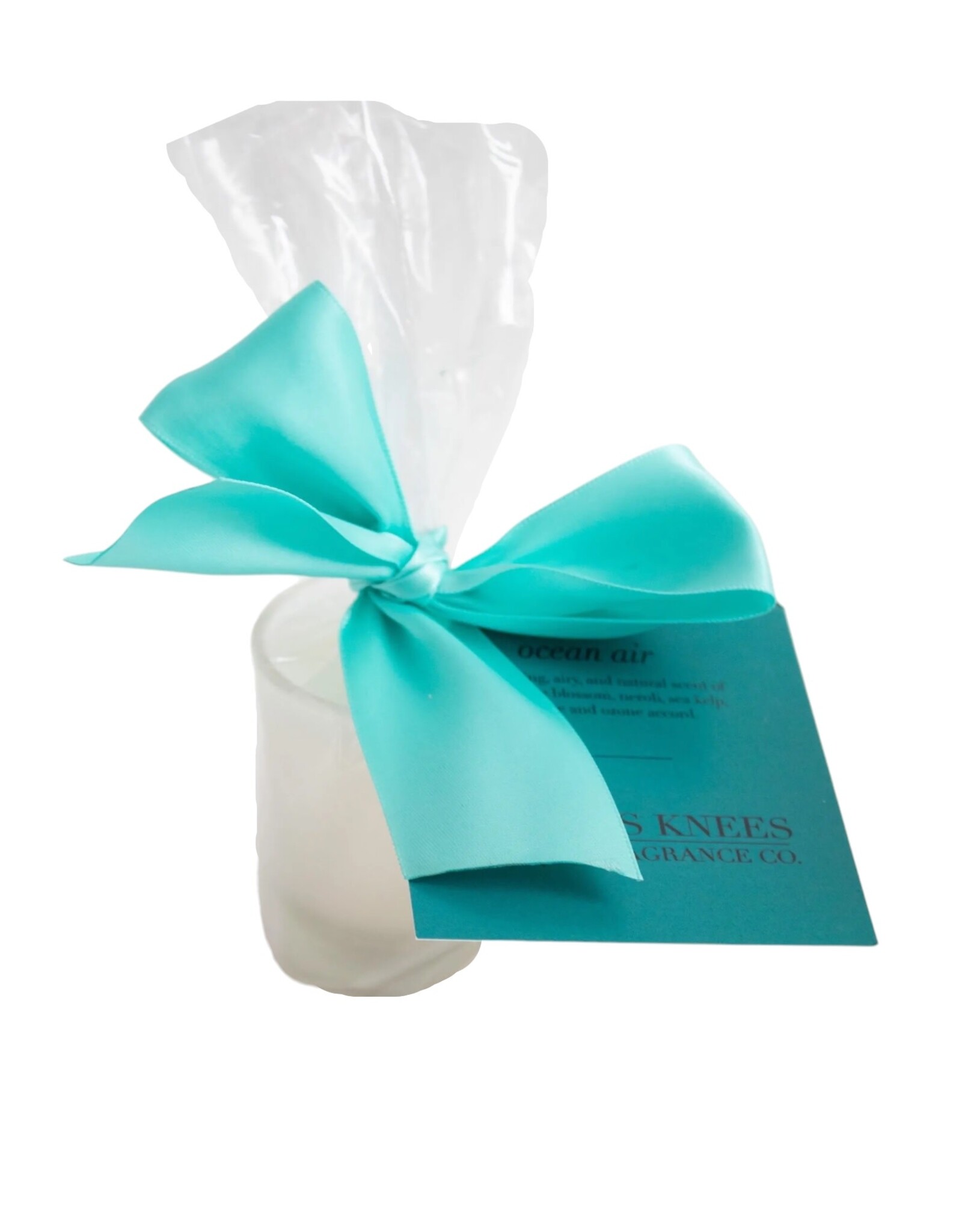 B's Knees Fragrance Candles Votive In White Glass | Ocean Air Scent