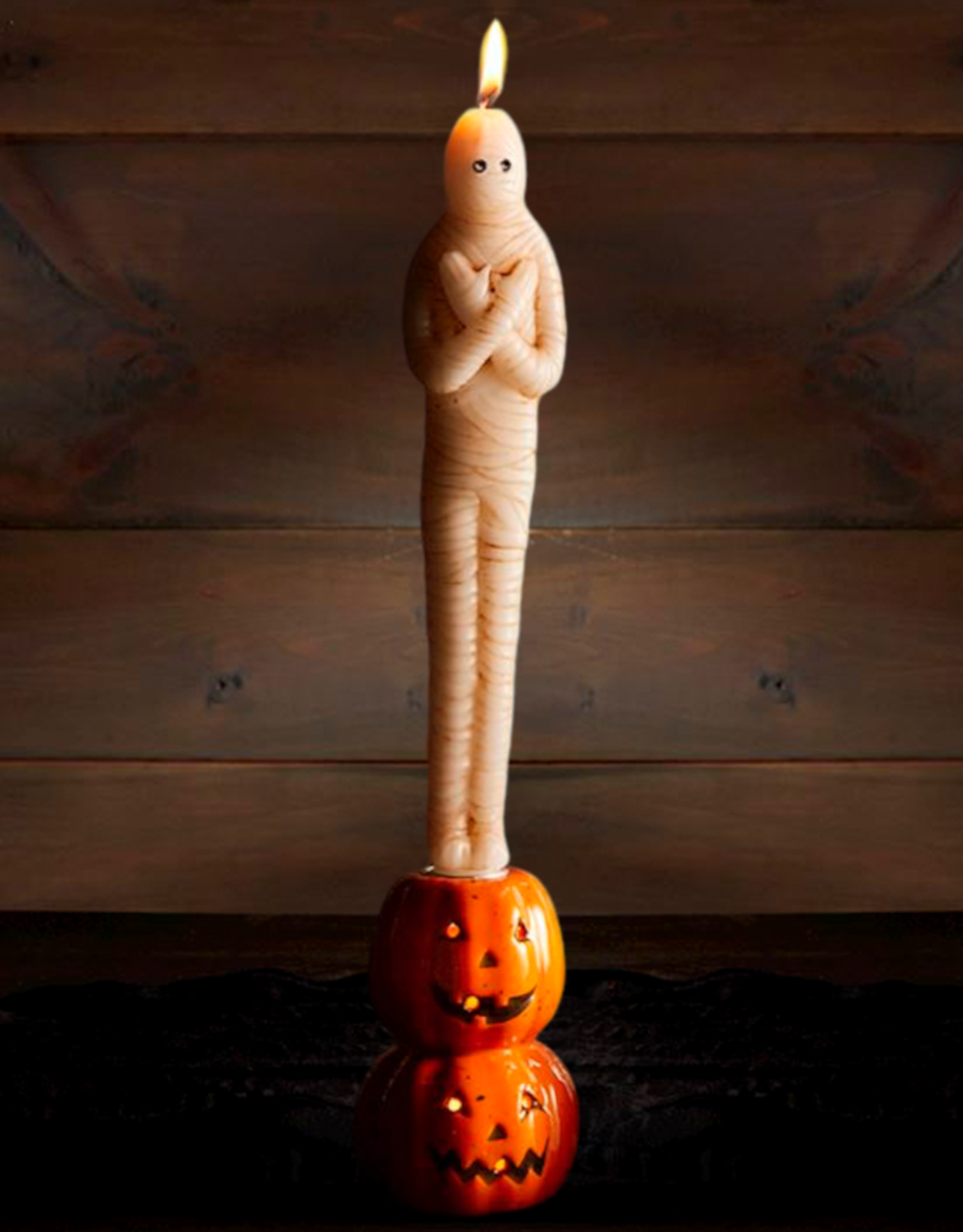Mud Pie Halloween Taper Candles | Mummy Halloween Taper Candle 10 Inch