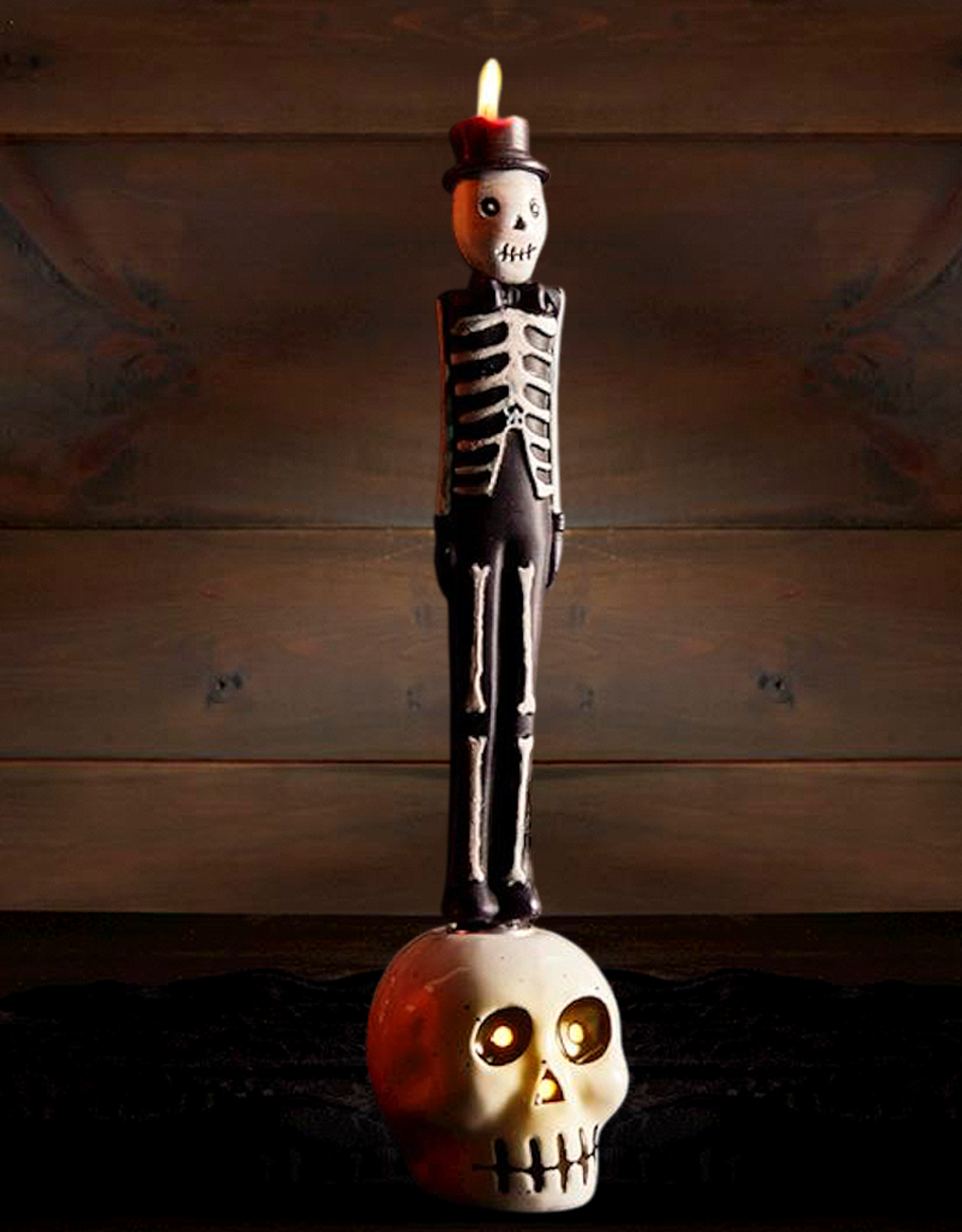 Mud Pie Halloween Taper Candles | Skeleton Halloween Taper Candle 10 Inch