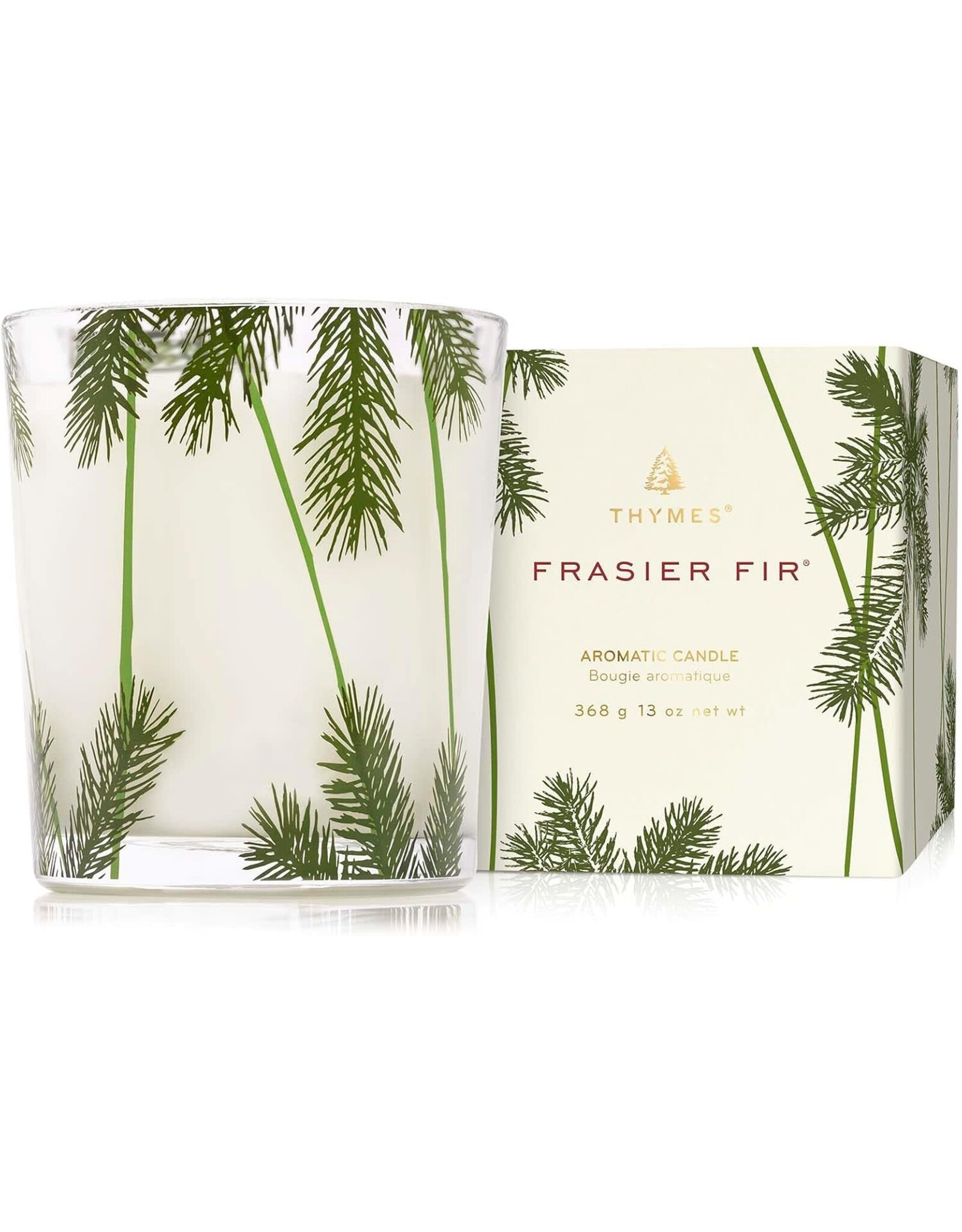 Frasier Fir Candles 13oz Glass w Pine Needle Design