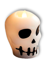 Mud Pie Halloween Flameless Candle Skeleton 3.5x3 Halloween Decoration
