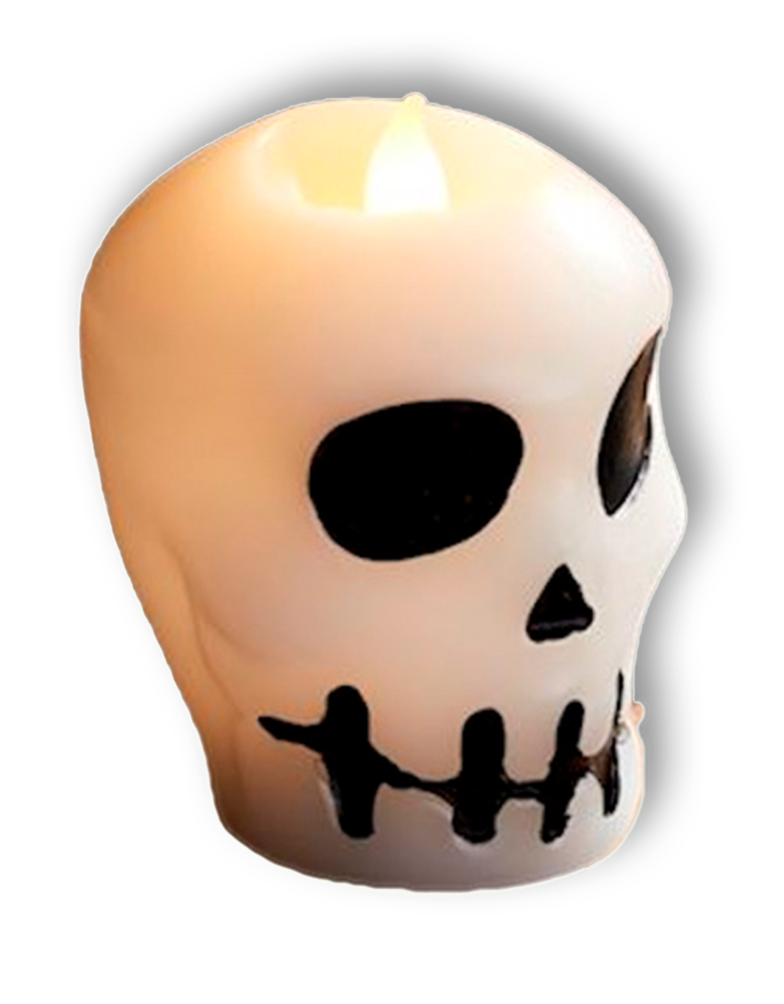 Mud Pie Halloween Flameless Candle Skeleton 3.5x3 Halloween Decoration