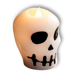 Mud Pie Halloween Flameless Candle Skeleton 3.5x3 Halloween Decoration