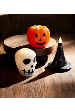 Mud Pie Halloween Flameless Candle Skeleton 3.5x3 Halloween Decoration