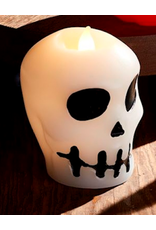 Mud Pie Halloween Flameless Candle Skeleton 3.5x3 Halloween Decoration