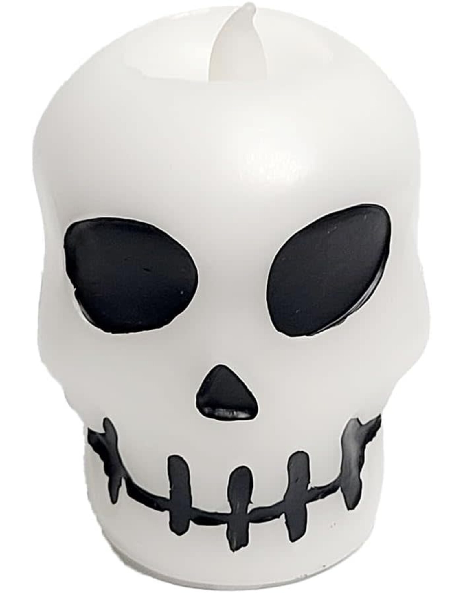Mud Pie Halloween Flameless Candle Skeleton 3.5x3 Halloween Decoration